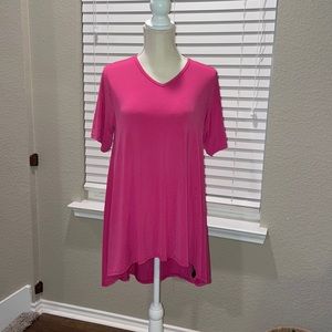 NWOT L&B Hot Pink Fuschia Magenta Long Tee or Short Dress in Size Small